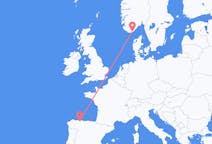 Flyreiser fra Kristiansand, Norge til Santiago del Monte, Spania