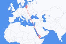 Flights from Balbala, Djibouti to Szymany, Szczytno County, Poland