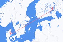 Flyg från Nyslott till Århus