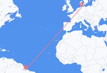 Flyg från Belém (kommun i Brasilien, Pará, lat -1,34, long -48,42), Brasilien till Hamburg, Tyskland