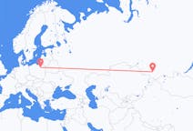 Flights from Gorno-Altaysk, Russia to Szymany, Szczytno County, Poland
