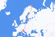 Flights from Kirkenes, Norway to Perugia, Italy
