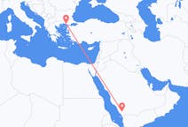 サウジアラビアのアブハからから、ギリシャのアレクサンドルポリまでのフライト