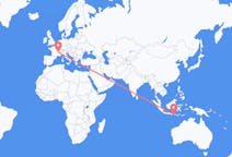 Flights from Praya, Lombok, Indonesia to Lyon, France