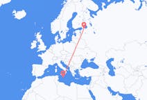 Flyreiser fra St. Petersburg, Russland til Malta, Malta