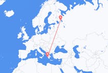Flights from Petrozavodsk, Russia to Zakynthos Island, Greece