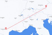 Flyrejser fra Castres, Frankrig til Salzburg, Østrig