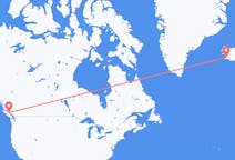 Loty z Campbell River w Kanadzie do Reykjaviku na Islandii