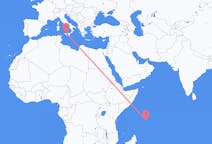 Flyrejser fra Mahé (Indien), Seychellerne til Palermo, Italien