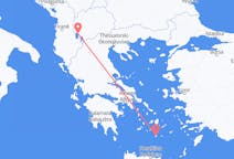 Flights from Ohrid in North Macedonia to Santorini in Greece
