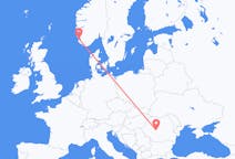 Vluchten van Sibiu, Roemenië naar Stavanger, Noorwegen