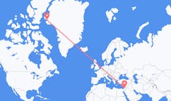 Flyg från Amman, Jordanien till Qaanaaq, Grönland