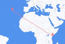 Flights from Lamu, Kenya to Pico Island, Portugal
