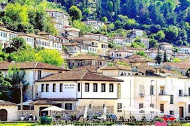 Visite privée. Ville UNESCO de Berat, dégustation de vin en option. Voiture et chauffeur inclus
