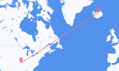 Flyg från Branson, USA till Akureyri, Island