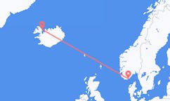 Рейсы из Гьогура, Исландия в Кристиансанн, Норвегия