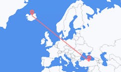 出发地 土耳其出发地 托卡特目的地 冰岛阿克雷里的航班