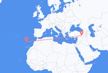 Flights from Diyarbakır in Turkey to Funchal in Portugal