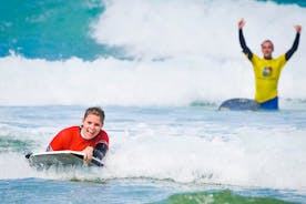 Proef bodyboardles in Newquay, Cornwall