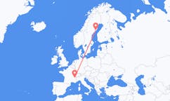 Flights from Chambéry, France to Umeå, Sweden