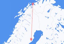 Loty z Sørkjosen, Norwegia z Umeå, Szwecja