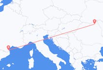 Flyg från Suceava, Rumänien till Perpignan, Frankrike