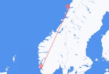 Flights from from Sandnessjøen to Stavanger