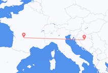 เที่ยวบิน จาก บันยาลูกา, บอสเนียและเฮอร์เซโกวีนา ถึงบรีฟ-ลา-เกลยาร์ด, ฝรั่งเศส