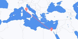 Vluchten van Egypte naar Italië