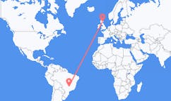 Flyg från Uberlândia, Brasilien till Dundee, Skottland