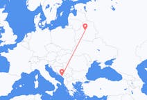 Flyreiser fra Minsk, Hviterussland til Tivat, Montenegro