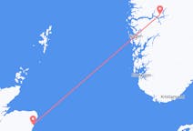 Loty z Sogndal, Norwegia z Aberdeen, Szkocja