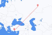 Flyg från Ufa, Ryssland till Antalya, Turkiet