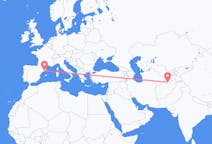 Flyg från Mazar-e Sharif, Afghanistan till Barcelona, Spanien