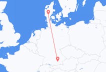 Vluchten van Billund, Denemarken naar München, Duitsland