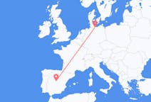 Vluchten uit Lübeck, Duitsland naar Madrid, Spanje