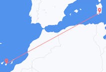 Flyreiser fra Las Palmas, Spania til Cagliari, Italia