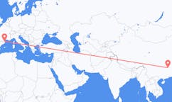 Flyreiser fra Changsha, Kina til Perpignan, Frankrike