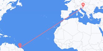 Flights from Suriname to Croatia