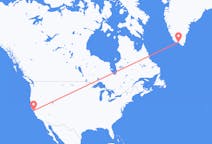 Vluchten van San Francisco, Verenigde Staten naar Qaqortoq, Groenland