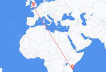 Flyrejser fra Dar es-Salaam, Tanzania til Bournemouth, England