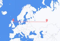 Flyg från Jekaterinburg, Ryssland till Aberdeen, Skottland
