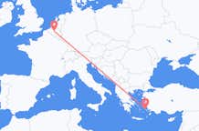 出发地 希腊出发地 萊羅斯島目的地 比利时布鲁塞尔的航班
