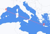 Voli da Gerona, Spagna a La Canea, Grecia