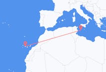 Fly fra Lampedusa til Tenerife