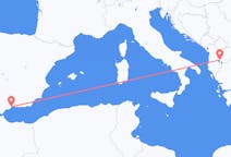 来自北马其顿出发地 奥赫里德目的地 西班牙Malaga的航班