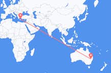 Flyrejser fra Narrabri, Australien til Santorini, Grækenland