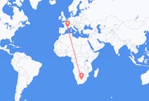 Flyg från Kimberley, Northern Cape, Sydafrika till Montpellier, Frankrike