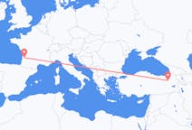 Fly fra Erzurum til Bordeaux