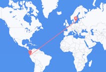 Flyreiser fra Guayaquil, Ecuador til Kalmar, Sverige
